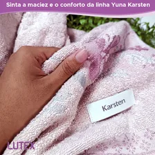 Jogo Banho Karsten Yuna 100% Algodão Barra Floral Macia 4 Cor Branco/rosa Foto mini  2