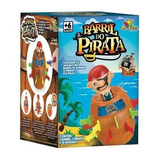 Jogo Barril Do Pirata Art Brink - 6+ Anos - 16 Chaves Foto 1