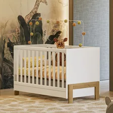 Jogo Berço Americano Grade RemovĂvel Com CĂŽmoda 3 Gavetas E ColchĂŁo Infantil Para Quarto BebĂȘ Menino E Menina Cor Branco Foto mini 2