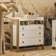 Jogo Berço Americano Grade RemovĂvel Com CĂŽmoda 3 Gavetas E ColchĂŁo Infantil Para Quarto BebĂȘ Menino E Menina Cor Branco Foto mini 3