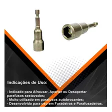 Jogo Bits Soquetes Pontas Canhão Magnéticos 11mm 5 Peças Foto mini 2