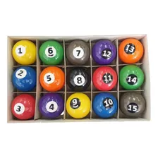 Jogo Bola Bolas Numeradas 54 Mm Bilhar Sinuca + Branca Foto mini 2