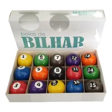 Jogo Bola Bolas Numeradas 54 Mm Bilhar Sinuca + Branca Foto mini 1