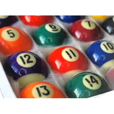 Jogo Bolas Bilhar Sinuca Numerada 54mm Colorida/branca 57mm Foto mini  2
