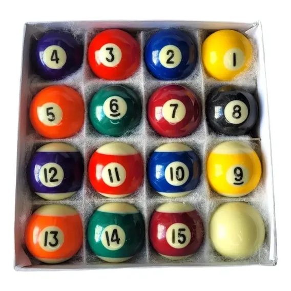 Jogo Bolas Bilhar Sinuca Numerada 54mm Colorida/branca 57mm Foto 1