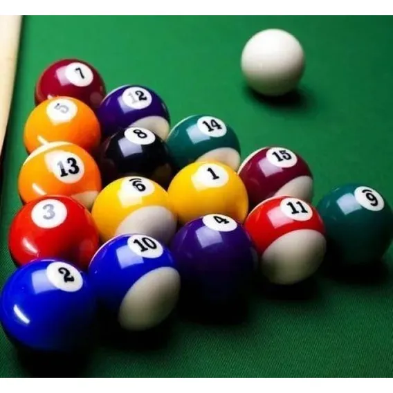 Jogo Bolas Bilhar Sinuca Numeradas 52 Mm - 15 Bolas + Branca Foto 1