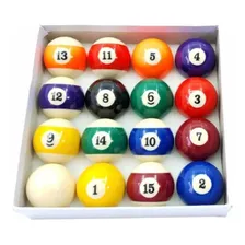 Jogo Bolas De Bilhar Sinuca Numeradas 50mm Snooker Foto mini 1