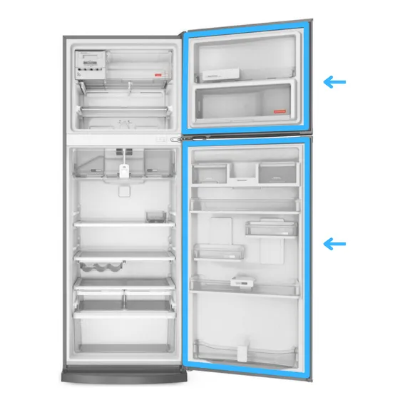 Jogo Borracha Geladeira Continental Bosch 58x116 58x40 Ksv36 Foto 1