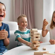 Jogo Caiu Perdeu De Madeira 54 Peças - Pais E Filhos Foto mini 4