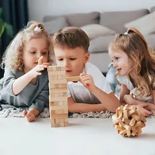 Jogo Caiu Perdeu De Madeira 54 Peças - Pais E Filhos Foto mini 3