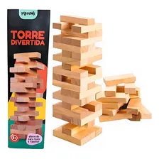 Jogo Caiu Perdeu Torre Divertida Madeira Pais & Filhos Foto  mini 1