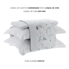 Jogo Cama Casal 300 Fios Kacyumara Satinee 04 Pçs Flowerbird Foto mini 2