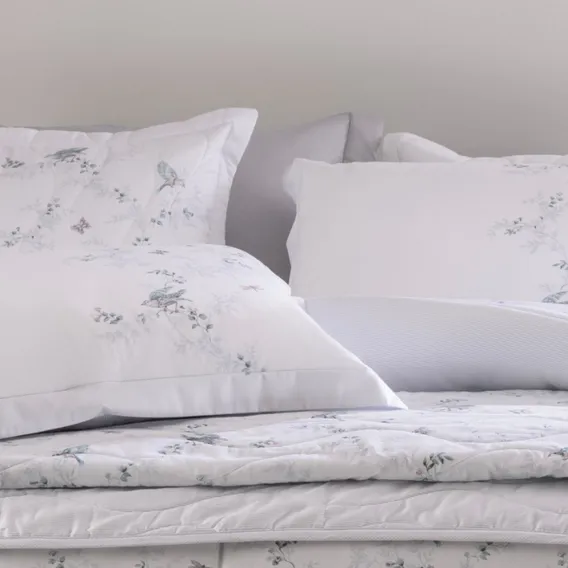 Jogo Cama Casal 300 Fios Kacyumara Satinee 04 Pçs Flowerbird Foto 1