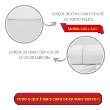 Jogo Cama King AlgodĂŁo EgĂpcio Acetinado Lençol Completo Foto mini 4