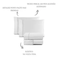 Jogo Cama King AlgodĂŁo EgĂpcio Acetinado Lençol Completo Foto mini 3