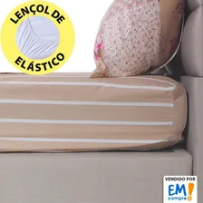 Jogo Cama Lençol 4 Pçs Queen Estampado Geometrico 158x198x30 Foto mini 4