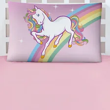 Jogo Cama Lençol Shine Solteiro 2pçs Unicórnio Rosa Foto mini 2