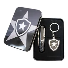 Jogo Canivete De Metal Com Chaveiro Botafogo Cor Preto Foto mini 1