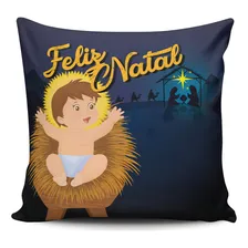 Jogo Capas De Almofadas Feliz Natal Família Sagrada 04 Peças Foto mini  2