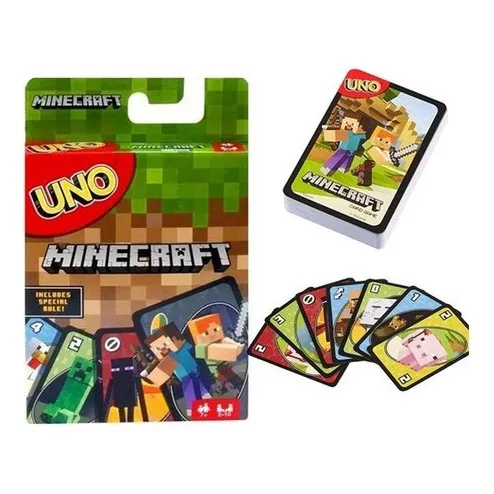 Jogo Cartas Mattel Uno Minecraft Foto 1