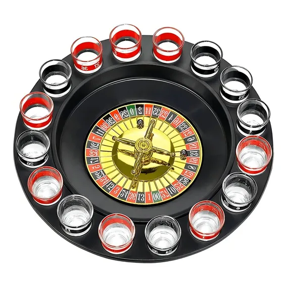 Jogo Cassino Roleta Shot 16 Copos Bebida Drink Destilado Foto 1