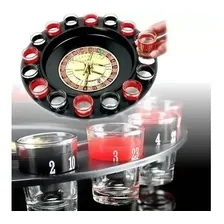 Jogo Cassino Shot Com Roleta 16 Copos Bebida Drink Western Foto mini 4