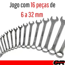 Jogo Chave Combinada Boca Estrela 16 Peças 6 A 32mm Starfer Foto mini 2