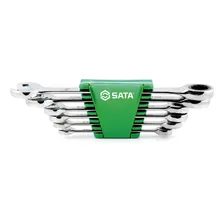Jogo Chave Combinada Catraca 8 A 19mm 6 Pçs St09033g Sata Foto mini 1