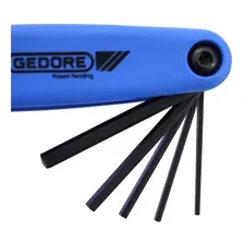 Jogo Chave De Bolso Hexagonal Allen De 2 À 8 Mm Gedore Cor Azul Foto mini  3