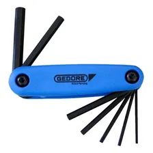 Jogo Chave De Bolso Hexagonal Allen De 2 À 8 Mm Gedore Cor Azul Foto  mini 1