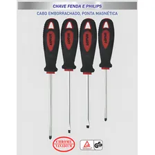 Jogo Chave Fenda E Philips Vanadio Imantado 4 Peças Lotus Foto mini 3