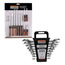 Jogo Chave Fenda Imantada Philips 10pcs E Chave Fixa 8pcs Foto mini 1