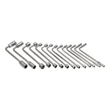 Jogo chave premium roda biela l 14 pçs 6 a 19mm aço carbono cromado ImportWay Foto mini 4