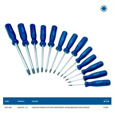 Jogo Chave Torx Com Cabo 13 Pçs T6 A T50 163btx-13 Gedore Foto mini 2