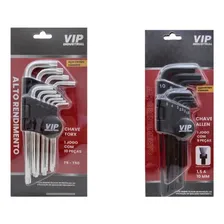 Jogo Chave Torx T9 - T50 + Jogo Chave Allen 1.5 Até 10 Cor Preto Foto  mini 1