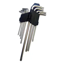 Jogo Chave Torx Tipo L 9 Peças Longa T10 A T50 Com Furo Guia Foto mini 2