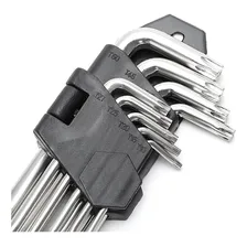 Jogo Chave Torx Torque Cromo Vanadio 9 Peças T10-t50 Longa Foto mini 2