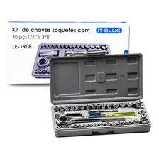 Jogo Chaves Catraca Reversível Soquetes 40 Peças Maleta Foto mini 4