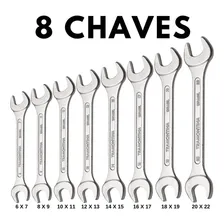 Jogo Chaves Fixas Tramontina Basic Corpo Em Aço Cromado 8pçs Foto mini 1