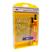 Jogo Chaves Torx 32 Peças Reparo Conserto Celular Tablet Foto mini 4