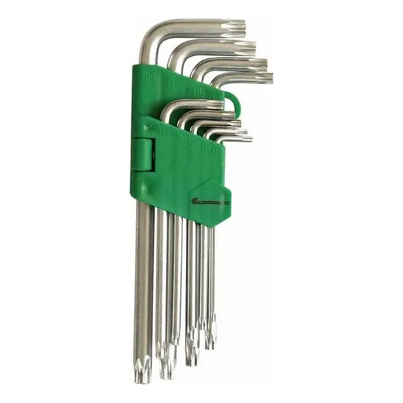 Jogo Chaves Torx L Longas T10-t50 9 Peças Carbografite Foto 1