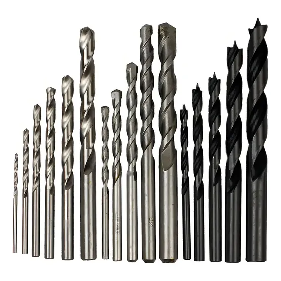 Jogo Com 16 Brocas De Madeira, Metal, Concreto, Videa, Aco Foto 1