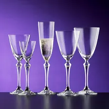 Jogo Com 30 Taças De Cristal Linha Elisabeth Bohemia Foto mini  2