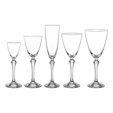 Jogo Com 30 Taças De Cristal Linha Elisabeth Bohemia Foto  mini 1