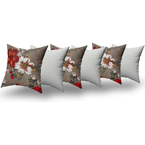 Jogo Com 6 Almofadas Texturado Cheias Com Silicone Cor Kast6111 Foto 1