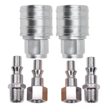 Jogo Conectores Engate Rápido 1/4 Npt Pneumáticos Compressor Foto mini 1