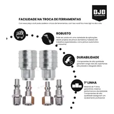 Jogo Conectores Engate Rápido 1/4 Npt Pneumáticos Compressor Foto mini 2