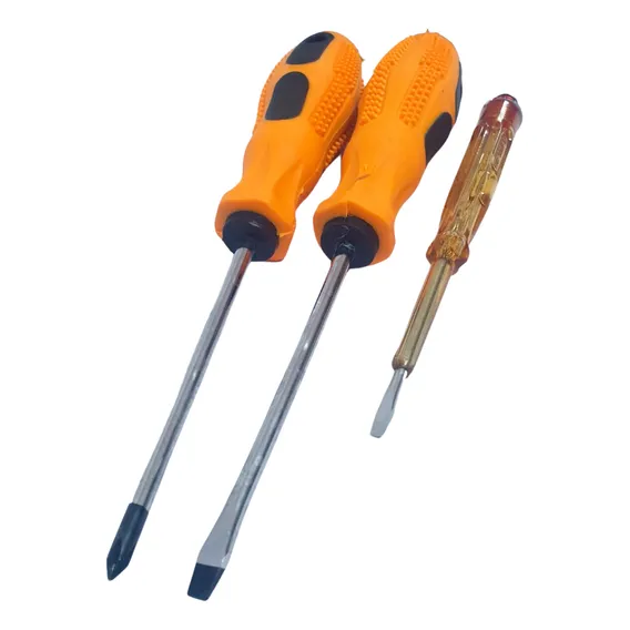 Jogo Conjunto Kit Chaves De Fendas, Philips E Caneta Teste Foto 1