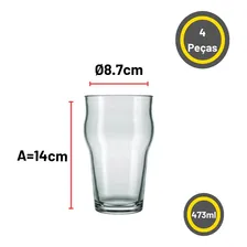 Jogo Copo Cerveja Artesanal Pint Stout 473ml Kit 6 Unidades Foto mini  3