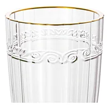 Jogo Copos Jarra Cristal Fio De Ouro Imperial 7 Peças Lyor Foto mini 3